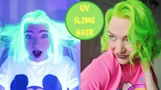 Neon UV Slime Green Hair Dye Tutorial