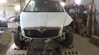 Skoda Octavia Продольный распил.Кузовной ремонт.body repair