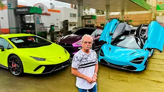 RODANDO CON MI ABUELO EN EL LAMBO Y MCLAREN JUNTO CON EL GTR DE MANUEL RIVERA || ALFREDO VALENZUELA