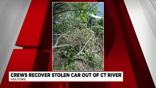 Holyoke Police investigating, after crews recover stolen car out of Connecticut River