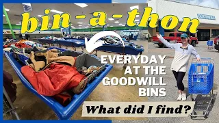 goodwill bins thrifting trip vlog • I spent everyday thrifting at the bins • Thrift haul 2022