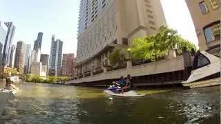 Jet ski downtown Chicago