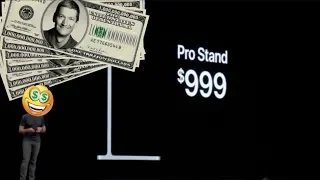 Apple's $999 Stand announcement—with crowd reaction.