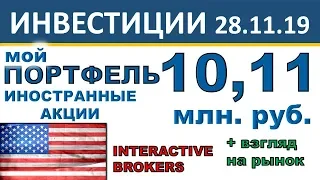 №10 Мой инвестиционный портфель акций. Interactive Brokers. Акции США. ETF. Инвестиции. Дивиденды.