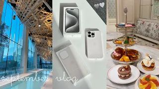 september vlog | iphone 15 pro max unboxing, ladurée afternoon tea, balmuda the toaster | canada