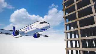 Realistic Plane Crashes vs Buildings #13 | Teardown