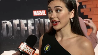 Finn Jones and Jessica Henwick talk Iron Fist's return at the Defenders Red Carpet Premiere
