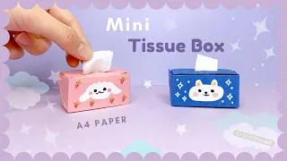 DIY Mini Paper Tissue Box(actually works) | Easy Origami Tissue Box | Easy A4 Paper Craft