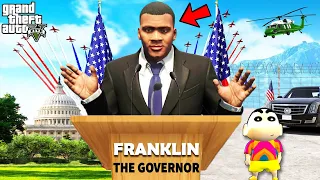 FRANKLIN Become THE GOVERNOR in GTA 5 | SHINCHAN and CHOP