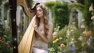 Relaxing Harp Music with Birds Singing 🌸 Peaceful Music for Stress Relief, Meditation, Yoga