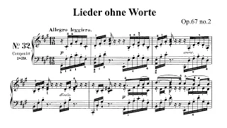 F. Mendelssohn - "Songs without words" (Lieder ohne Worte), Op. 67 no. 2