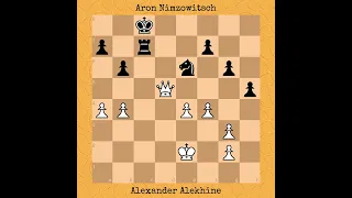 Alexander Alekhine vs Aron Nimzowitsch | New York, 1927 #chess