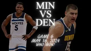 Denver Nuggets vs Minnesota Timberwolves Game 6 Full Highlights | May 16, 2024 | NBA Playoffs