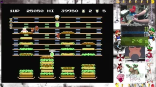 BurgerTime 1st Loop speedrun (4:38) nes