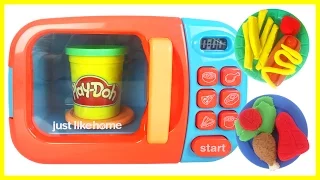 Microwave Oven Just Like Home PlayDoh Food Toy Kitchen Cooking Playset Comida Plastilina Microondas