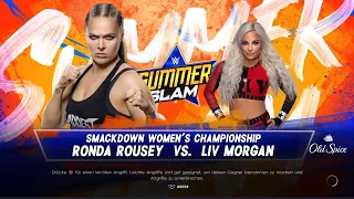 Summerslam 2022 Liv Morgen vs  Ronda Rousey WWE 2K22