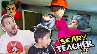 KIZGIN ÖĞRETMENİN GİZLİ ODASINI BULDUK! BİZİ YAKALADI! | SCARY TEACHER OYNUYORUZ!