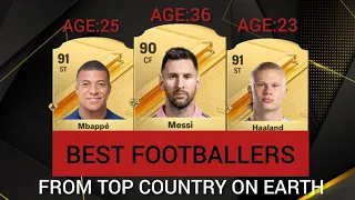 BEST FOOTBALLERS FROM TOP COUNTRIES ON EARTH. 🔝🌎 ft. MESSI, HAALAND, MBAPPE.