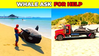 GTA V: DYING WHALE ASKS MICHAEL FROM HELP 🥺| #shorts