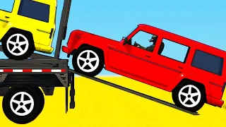 Epic Car Wreck w Spiderman | Cars Transportation & Superheroes Battle - GTA 5 Mods