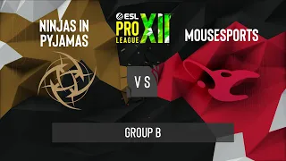 CS:GO - Ninjas in Pyjamas vs. mousesports [Nuke] Map 1 - ESL Pro League Season 12 - Group B - EU