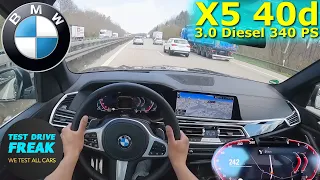 2022 BMW X5 xDrive40d 340 PS TOP SPEED AUTOBAHN DRIVE POV