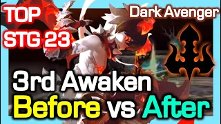 TOP Dark Avenger 3rd Awaken STG23 Skill Rotation / Before ve After / Dragon Nest