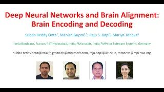 Part-2 of our IJCAI tutorial on deep learning for Brain Encoding and Decoding