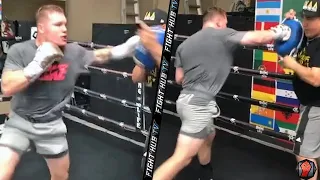 CANELO ALVAREZ DISPLAYS BRUTAL POWER - BONE BREAKING COMBINATIONS (TRAINING VIDEO)