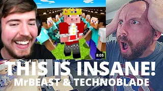 TECHNOBLADE WAR! MrBeast  Gaming 1000 vs 1000 Player War! (FIRST REACTION!)