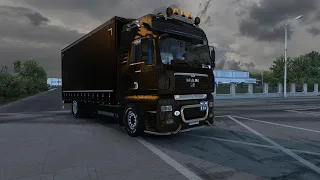 ETS 2 Ultra Realistic Graphics Mod with Real Physics and MAN TGA 18.540 gameplay with Logitech G923