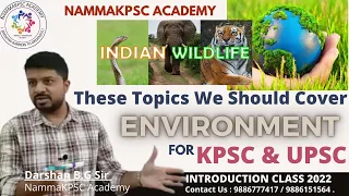Environment Topics For KPSC & UPSC | By Darshan B.G | 2022 | #NammaKPSC #UPSC #KPSC