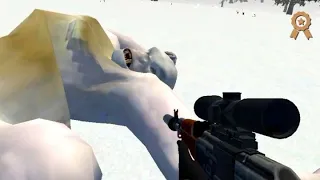 HOW TO KILL THE SNOWMAN YETI MONSTER IN WINTER FOREST | HUNTING SIMULATOR 4x4