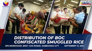 Distribution of Confiscated Smuggled Rice in Zamboanga City 09/19/2023