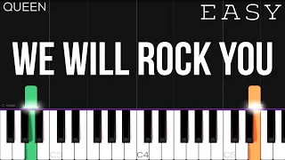 Queen - We Will Rock You | EASY Piano Tutorial