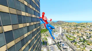 GTA 5 Spiderman Crazy Ragdolls Compilation (Spider-Man Jumping Fails)GTA V Gameplay Funny Moments