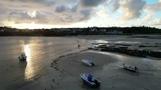 Le mini 3 pro un soir sur le port du Loc'h