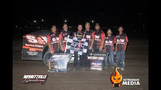 Victory Lane for Mat Williamson in the 358 modified feature race at Merrittville Speedway - 06.25.22