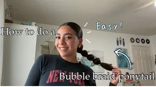 How to do a bubble braid ponytail | easy!