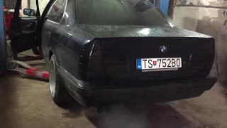 BMW e34 V8 540i 530i without mufflers sound straight pipe  eisenmann / h&h cut off downpipe