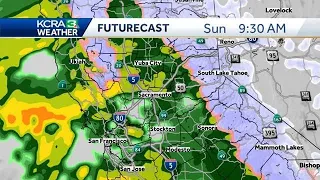 Heavy rain and strong gusty winds hitting Northern California Sunday