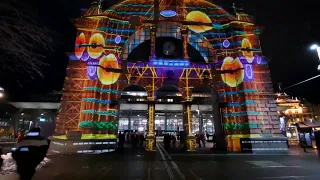 Lilu in Luzern  Bahnhof  Lichtenfest am Arbend 2024.