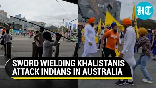 Khalistanis with swords attack Indians carrying Tricolour in Melbourne; Two held for ‘rioting’