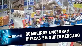 Bombeiros encerram buscas em supermercado onde houve desabamento | SBT Brasil (03/10/20)