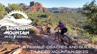 The Female Mountain Bike Coaches and Guides of Thunder Mountain Bikes