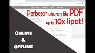 Tutorial mudah cara memperbesar ukuran file pdf online dan offline