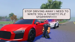 I Got Pulled Over By The Same Cop 27 Times in One Day.. HE WAS SO MAD.. (Roblox)