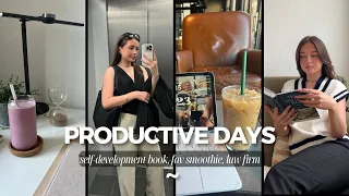 VLOG: productive days I self-development book, law firm, fav smoothie