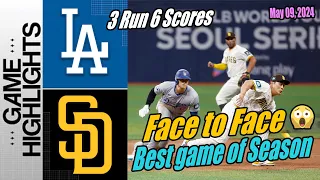 Dodgers vs. Padres Full Game Highlights | May 09, 2024 | Shohei Ohtani face to face Ha-seong Kim 😱