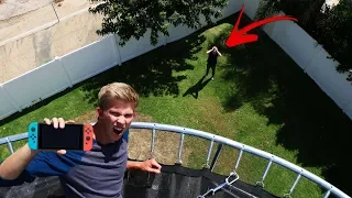 I Threw my Brothers Mystery Items OFF 10 Story Trampoline Tower!!